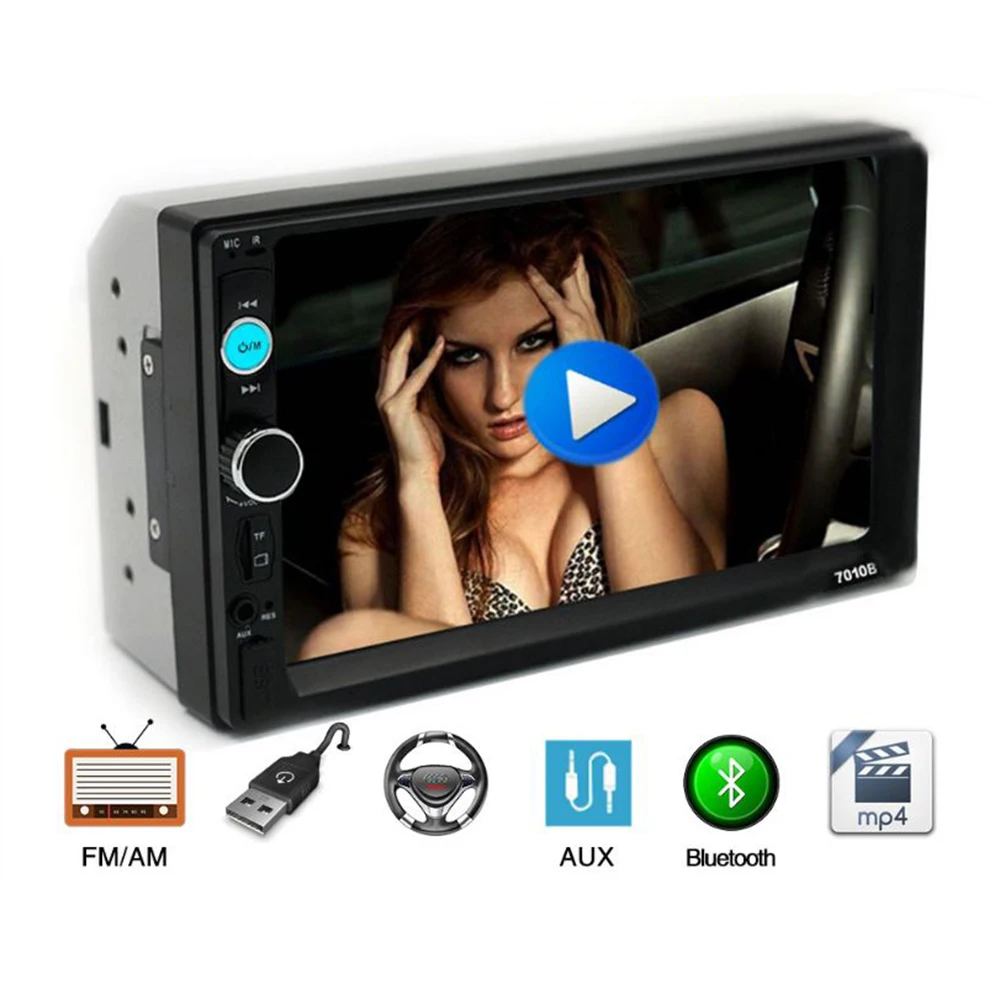Автомобильный MP5 плеер 2 Din Bluetooth радио USB AUX зеркальная ссылка аудио 7 дюймовый