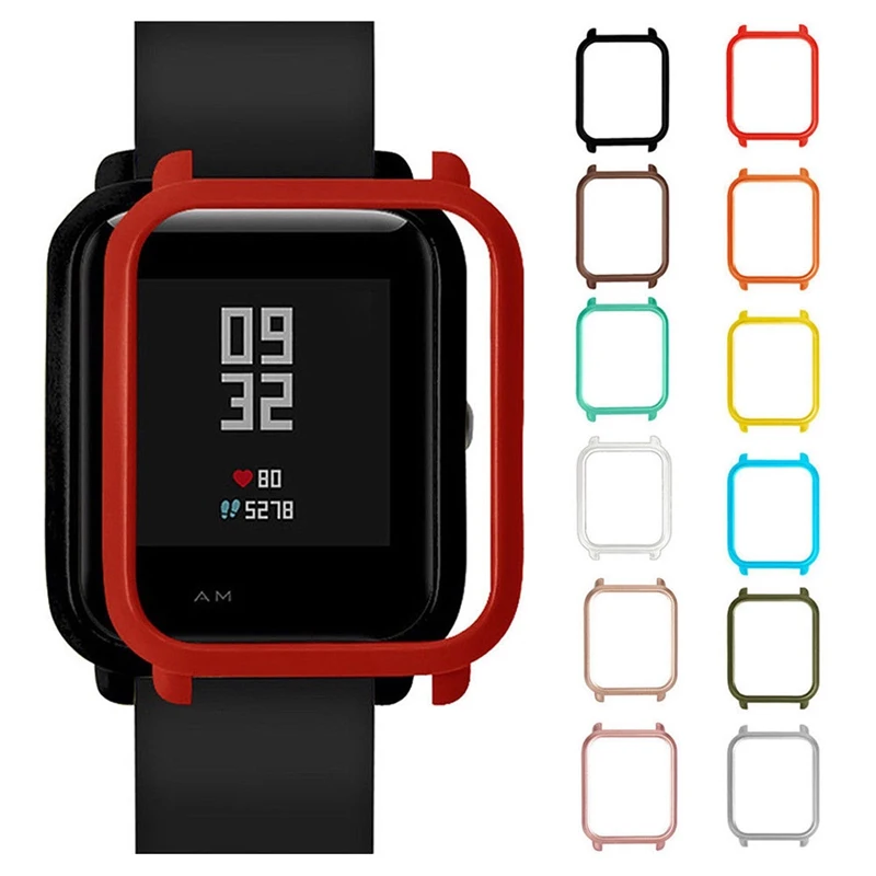 Чехлы для часов рамка для Amazfit Bip Молодежный защитный чехол умных часов чехол тонкий цветной каркас чехол защитная оболочка для Xiaomi Huami