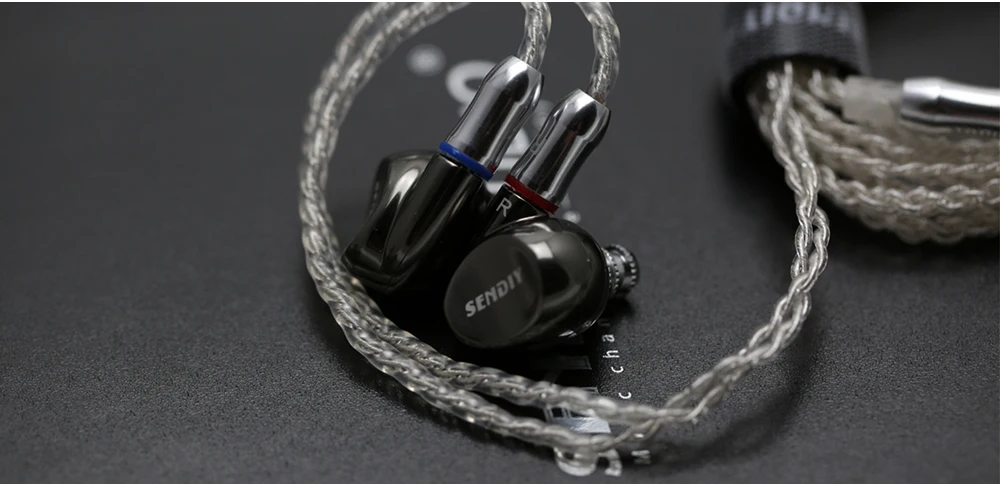 Sendiy M1221 концентрические динамические и арматурные двойные металлические HIFI наушники в ухо крючок наушники гибридная технология Headsethttp