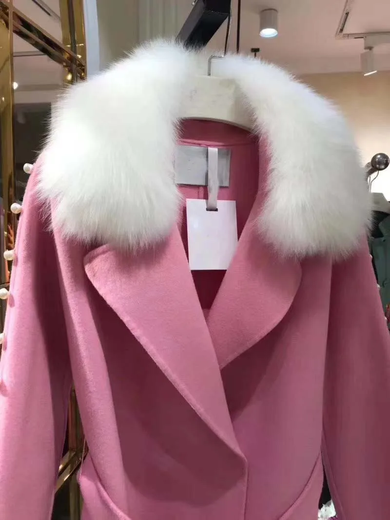 Пальто очень красивое пальто женское манто femme hiver белое лисьего меха collah зимнее пальто женское casaco feminino модное пальто