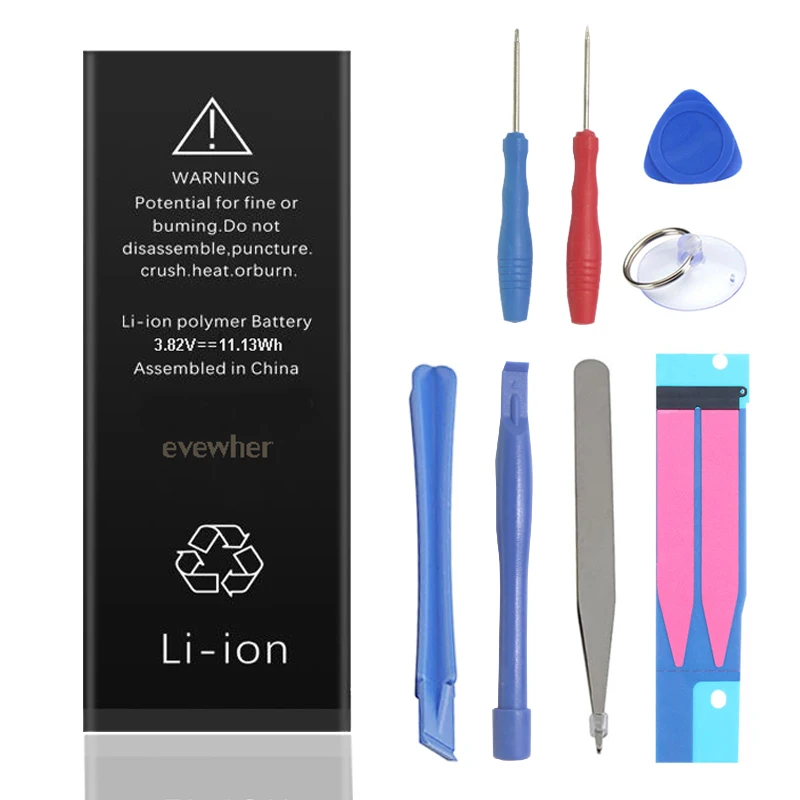 Evewher Battery For iPhone 6 Plus battery 6Plus 6P Real Capacity 2915mAh Replacement Batteries Free Tools Retail Package | Электроника