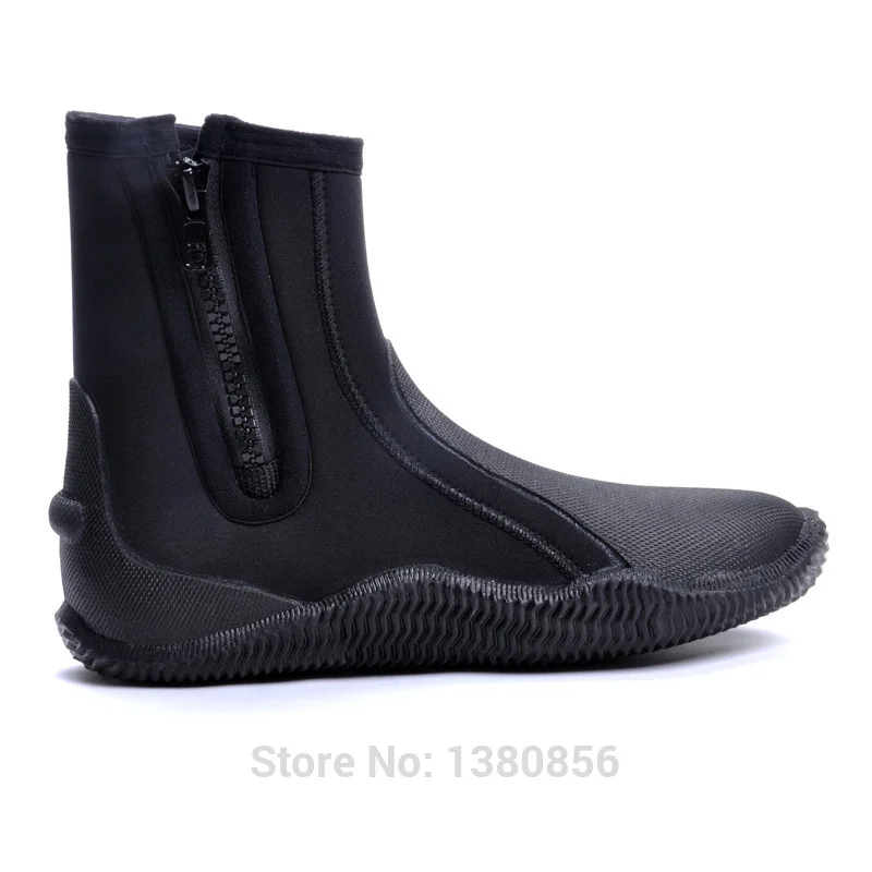 

5MM SCR Neoprene Vulcanization High upper scuba dive boots Cold proof Anti slip Skid Keep warm shoes Fishing Winter swim Fins