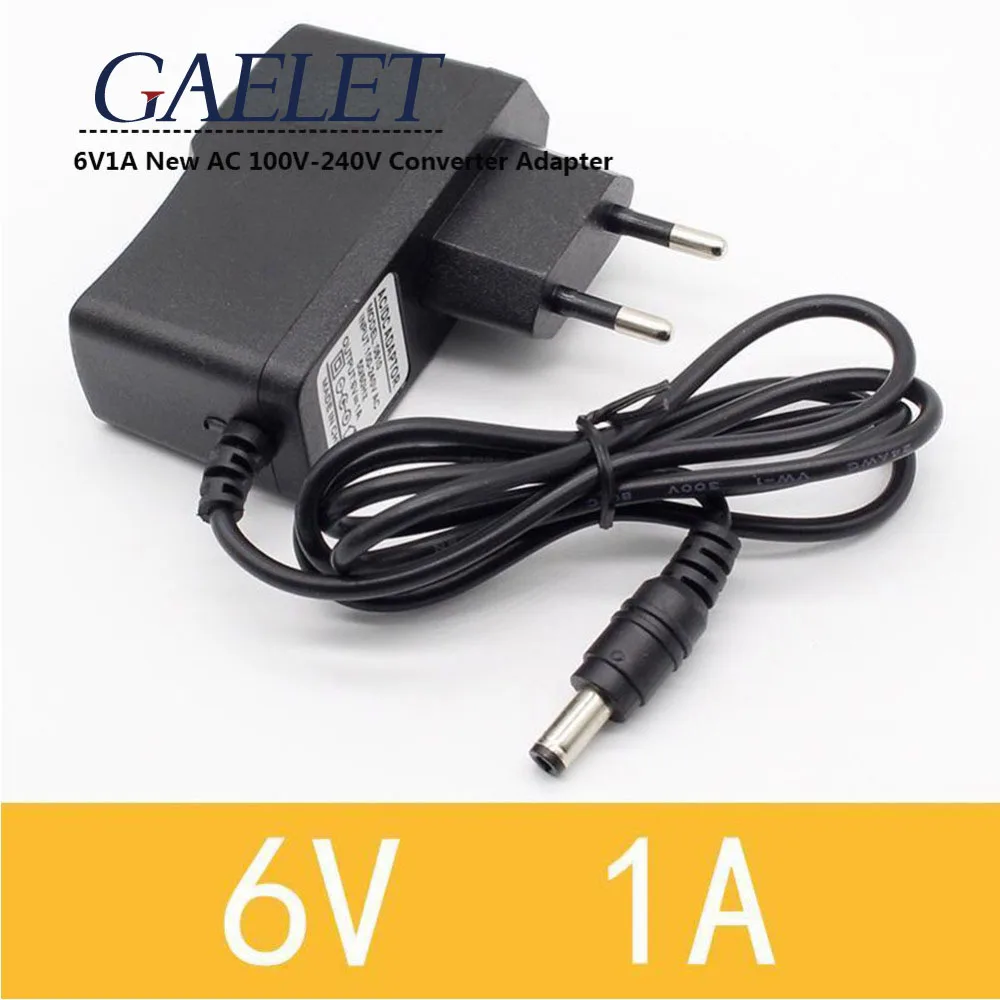 1 шт. 6V1A Новый AC 100 V 240 конвертер адаптер с источником питания от постоянного тока 6
