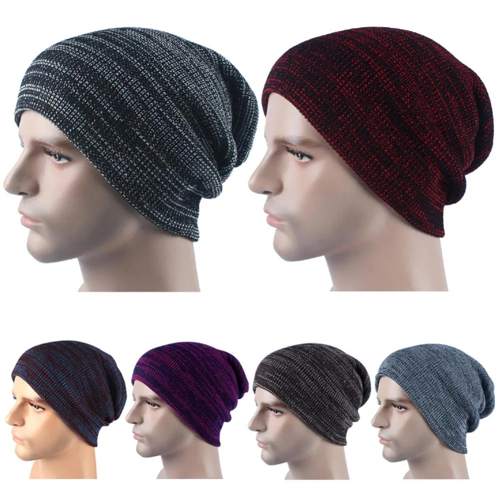 Новая мода Для мужчин женщин шапочка Сплошной Цвет хип хоп Сутулиться унисекс