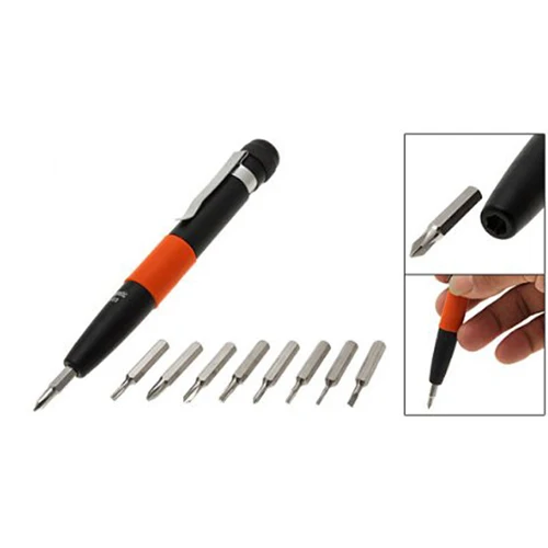 Мини карманный набор отверток в форме ручки 9 1|set top box receiver|set leatherscrewdriver phone |