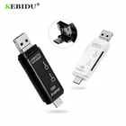 Кардридер KEBIDU USB Type-C, micro USB, OTG, TF, высокоскоростной, USB 2,0, для ПК, Android, камеры, удлинитель