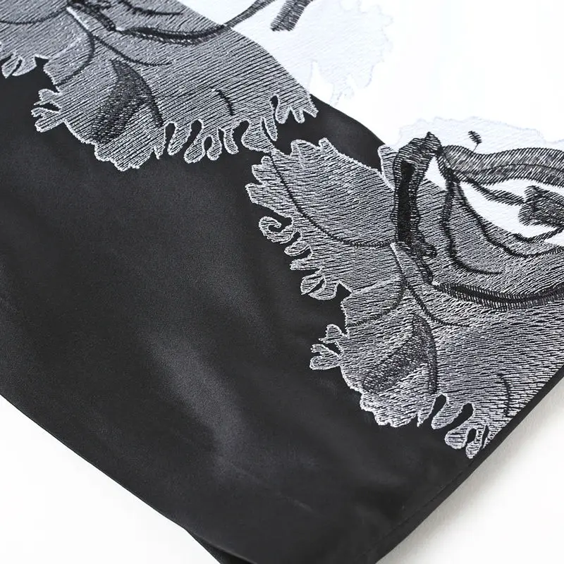 Women dress vintage flower embroidery patchwork OL office ladies dresses C3716 | Женская одежда