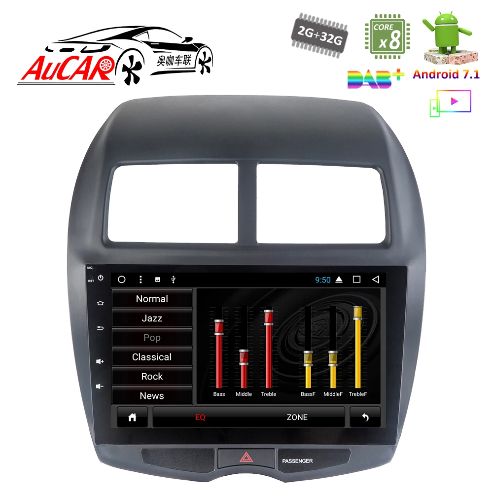 Android 7 1 10 "Автомобильный dvd-плеер GPS навигационная система для Peugeot 4008 2012 2013 1024*600
