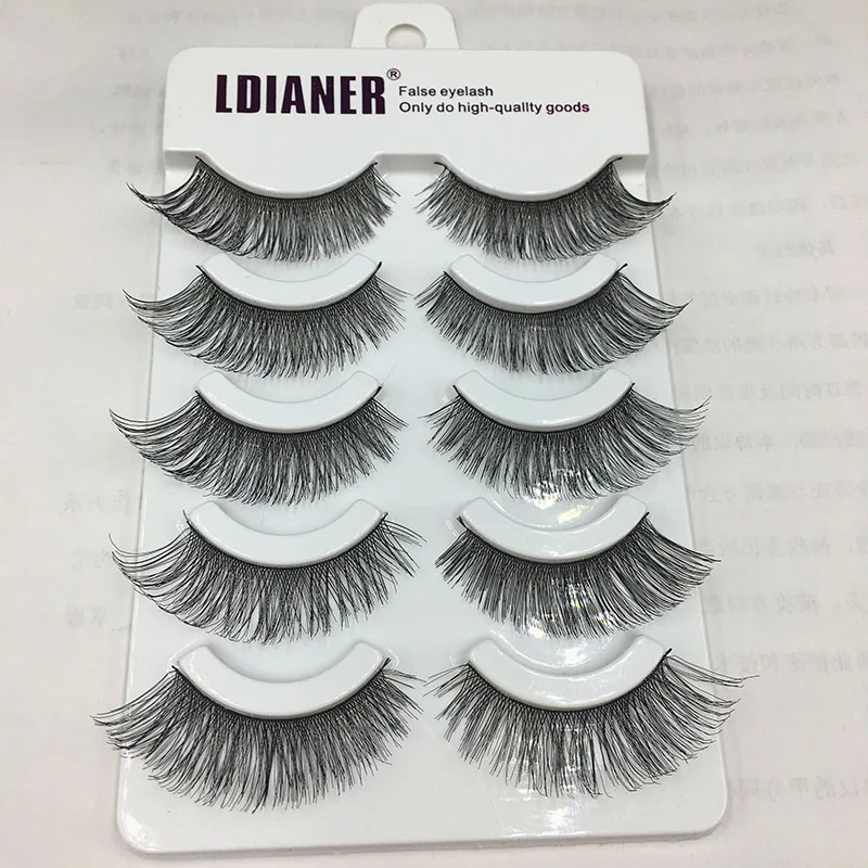 Популярные Накладные ресницы 5 пары/компл. мягкие перекрещивающиеся толстые