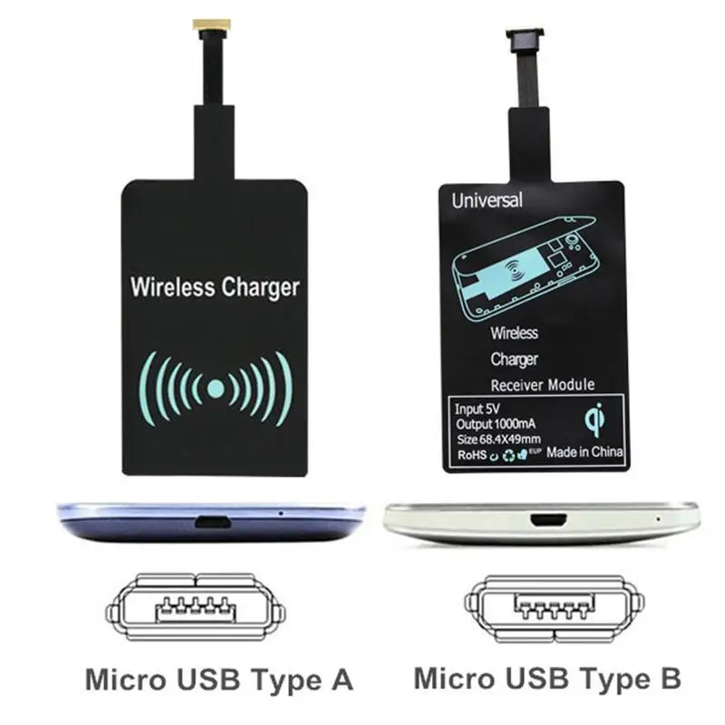 Универсальный Qi беспроводной зарядный приемник беспроводное зарядное