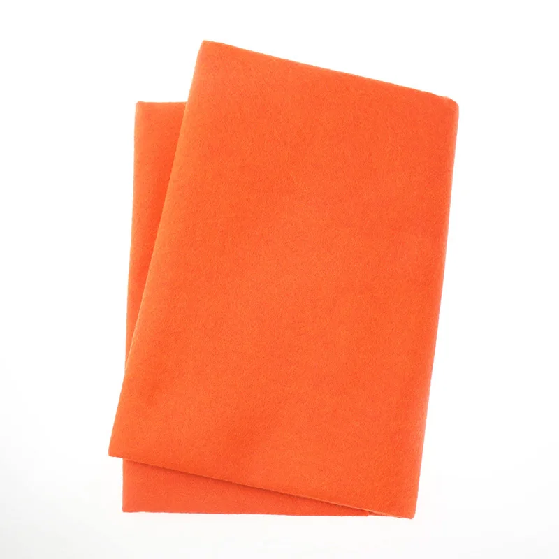 Orange 90x92 см мягкая фетровая ткань чистый цвет нетканые DIY Швейные игрушки, ремесла куклы для новогоднего украшения дома 1,5 мм толстый фетр 1 лист - Цвет: Orange