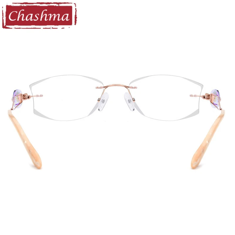 Chashma брендовый роскошный титановый светильник без оправы очки высшего качества