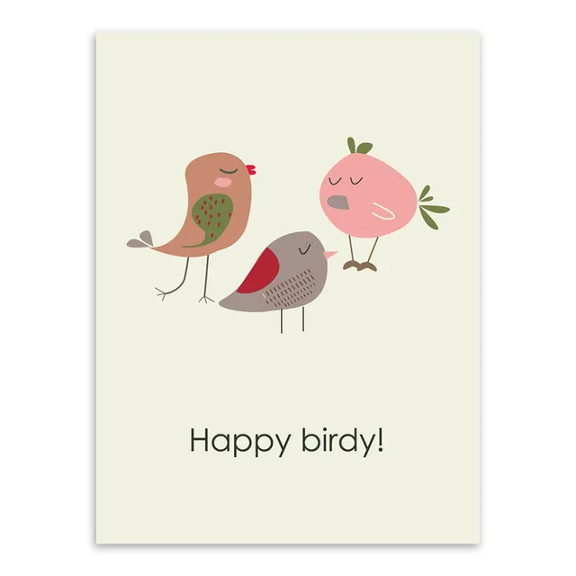 Теплые слова милые Мультяшные животные A4 художественные принты постер смешные