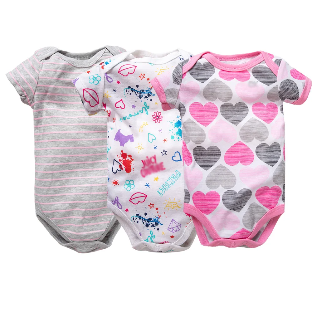 3 шт./лот одежда для маленьких девочек хлопковые комбинезоны новорожденных Ropa Bebe
