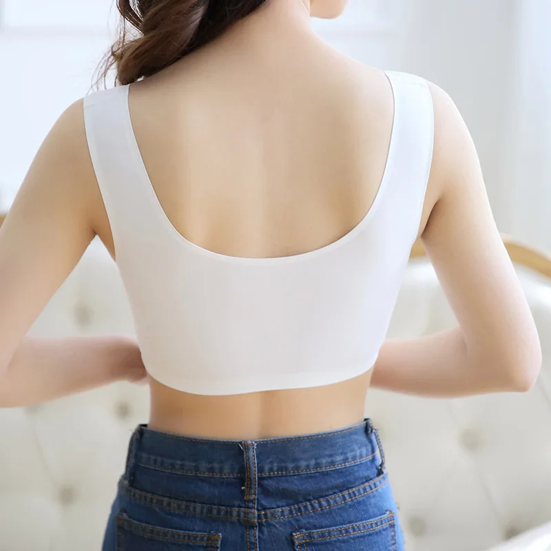 Летняя новинка чистый цвет u-образная форма бездорожье шелк льда грудь