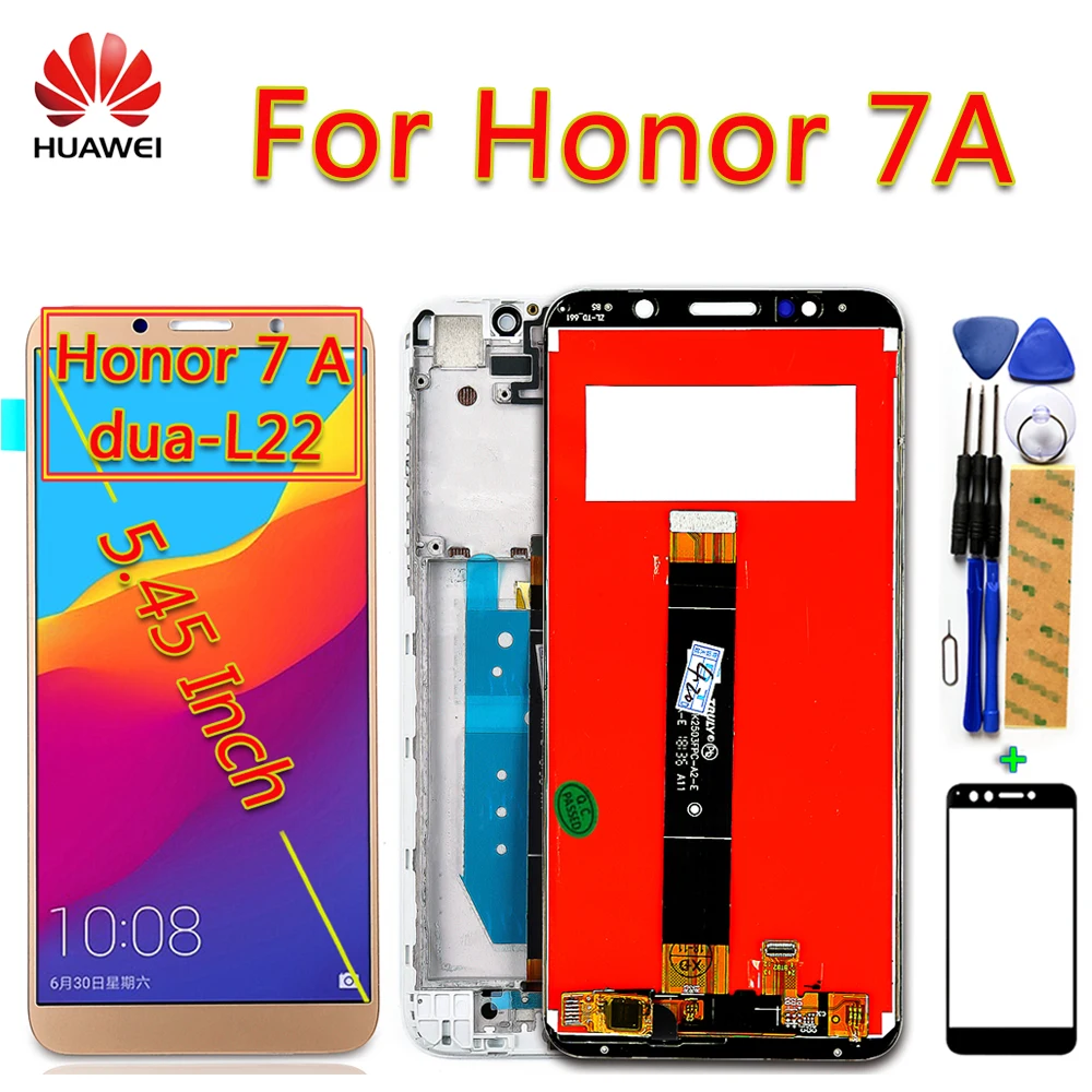 Huawei Honor 7S 5,45 дюймовый ЖК-дисплей huawei Honor 7A DUA-AL00 кодирующий преобразователь сенсорного экрана в сборе рамка с бесплатной стеклянной пленкой инструменты