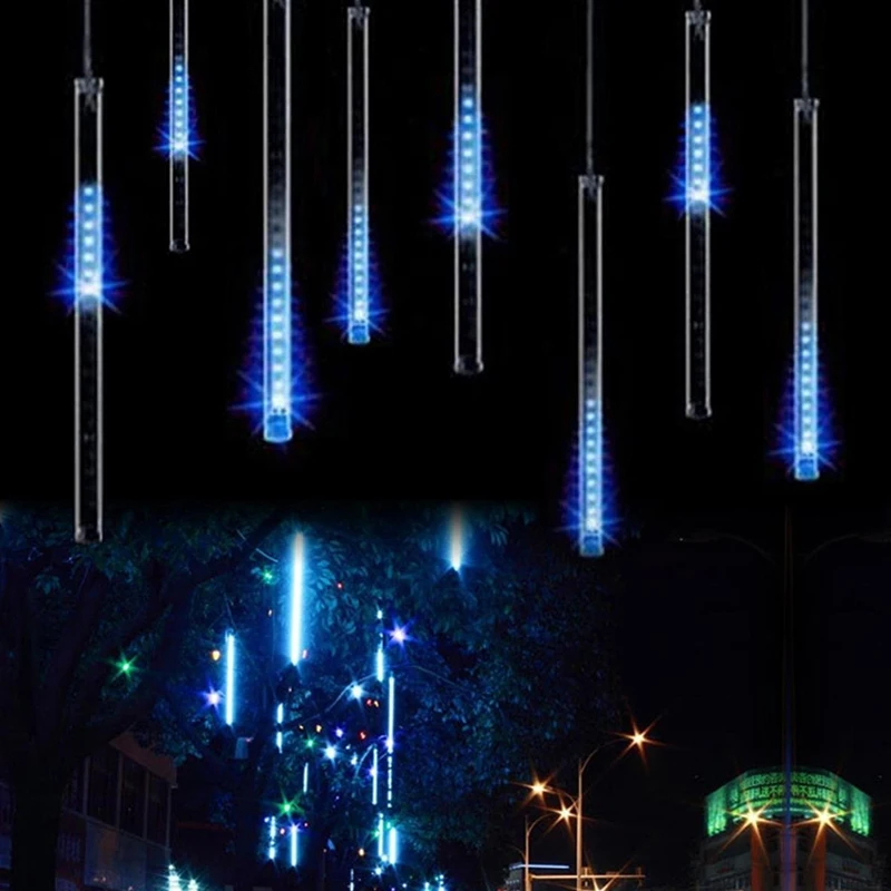 Многоцветные 50 см метеоритный дождь трубы AC220V светодиодный Рождественские огни