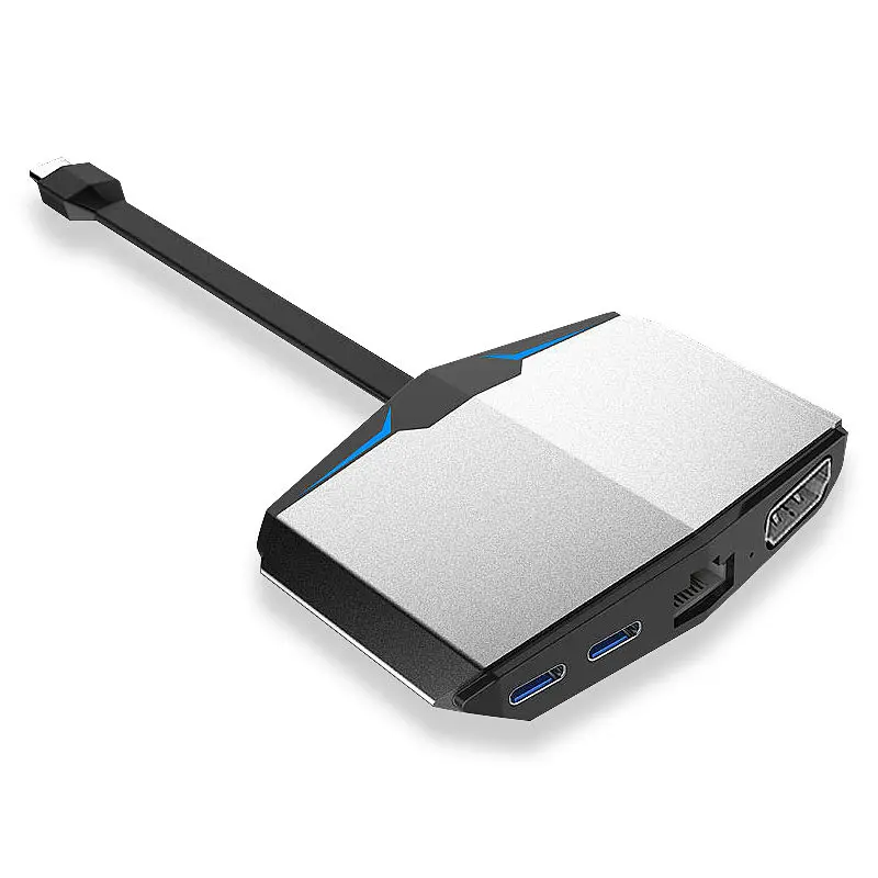 USB C к HDMI VGA конвертер концентратор Thunderbolt 3 RJ45 кард ридер PD 1 Для MacBook Pro 2016/2017