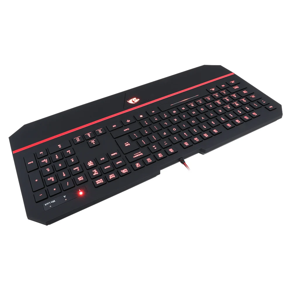 Redragon K502 1 Silent испанский игровой светодиодная подсветка клавиатуры Клавиатура с