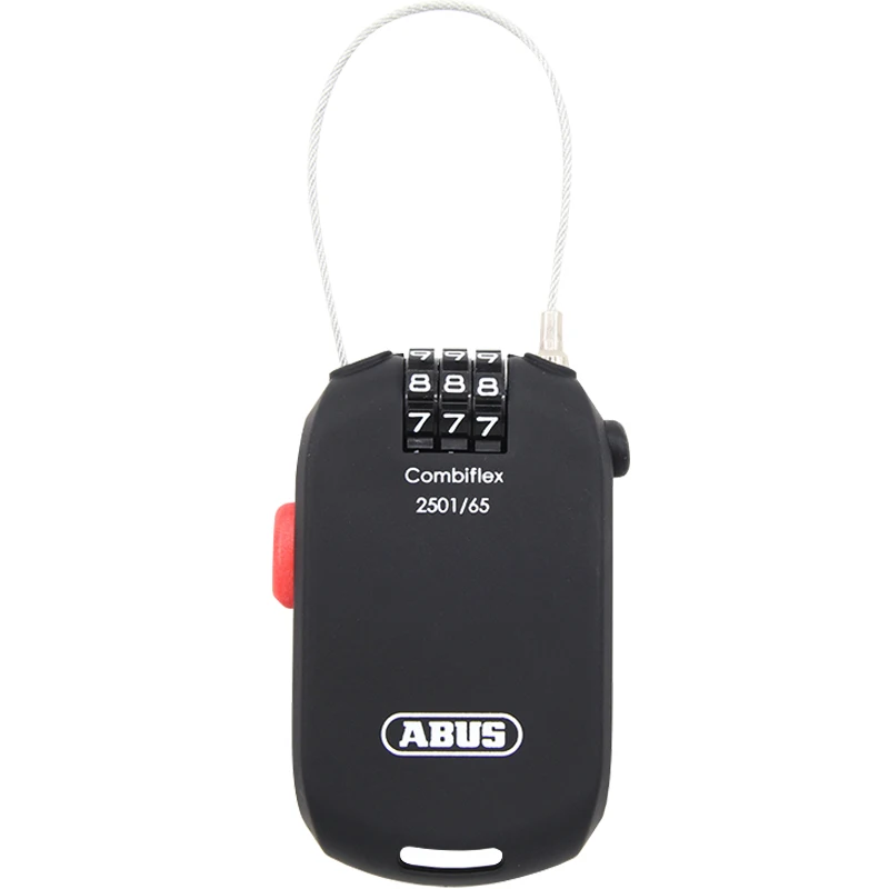 Abus CombiFlex 2501, кодовый пароль, замок, мини замок безопасности, велосипедный, велосипедный, стальной кабельный шлем, багажные замки, Новое поступление