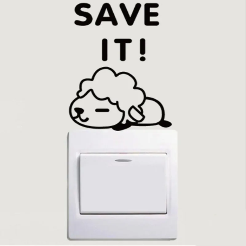 Наклейки сохранить это для дома в виде спящей овцы наклейки украшения стен