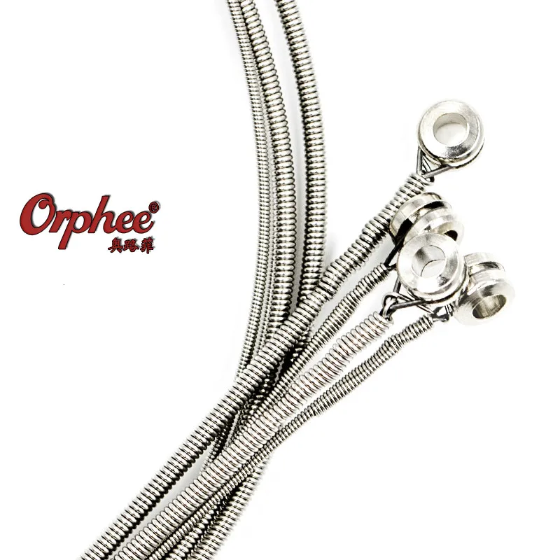 Orphee электрические Струны для бас-гитары шестиугольная стальная проволока из