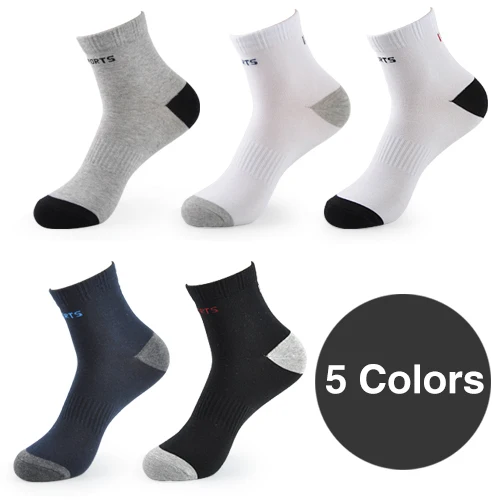 5 Colors 5 пар/партия, мужские носки, дышащие антибактериальные дезодоранты, фирменные гарантия, высокое качество, мужские хлопковые носки - Цвет: 5 Colors