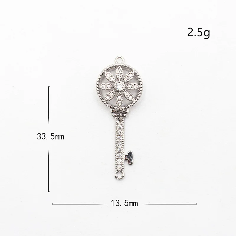 ZSS057 Complete animal charms bracelet jewelry connector accessories for diy bracelet making copper zircon micro pave cz wholesale - Цвет: ZSS057