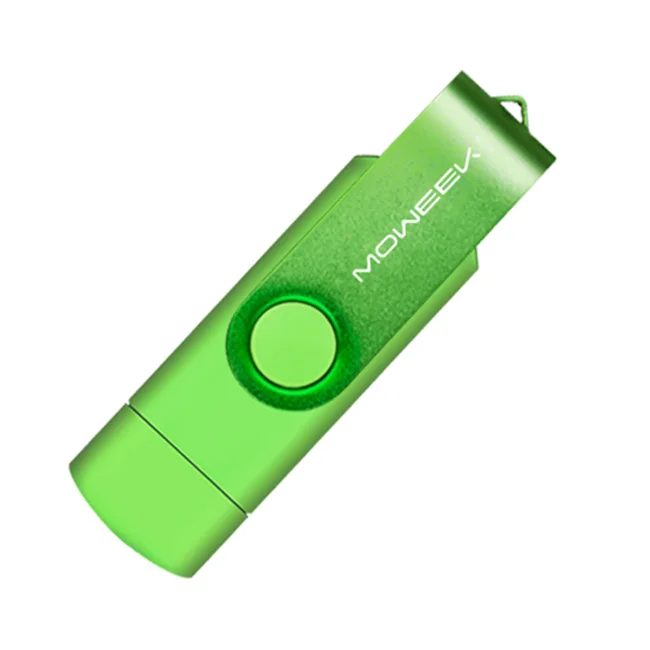 Moweek USB 3,0 OTG USB флэш-накопитель для Android смартфон 8 Гб оперативной памяти, 16 Гб встроенной памяти, 32 ГБ, 64 ГБ, 128 ГБ флэш-накопитель высокой скорости cle USB флеш-накопитель - Цвет: Green