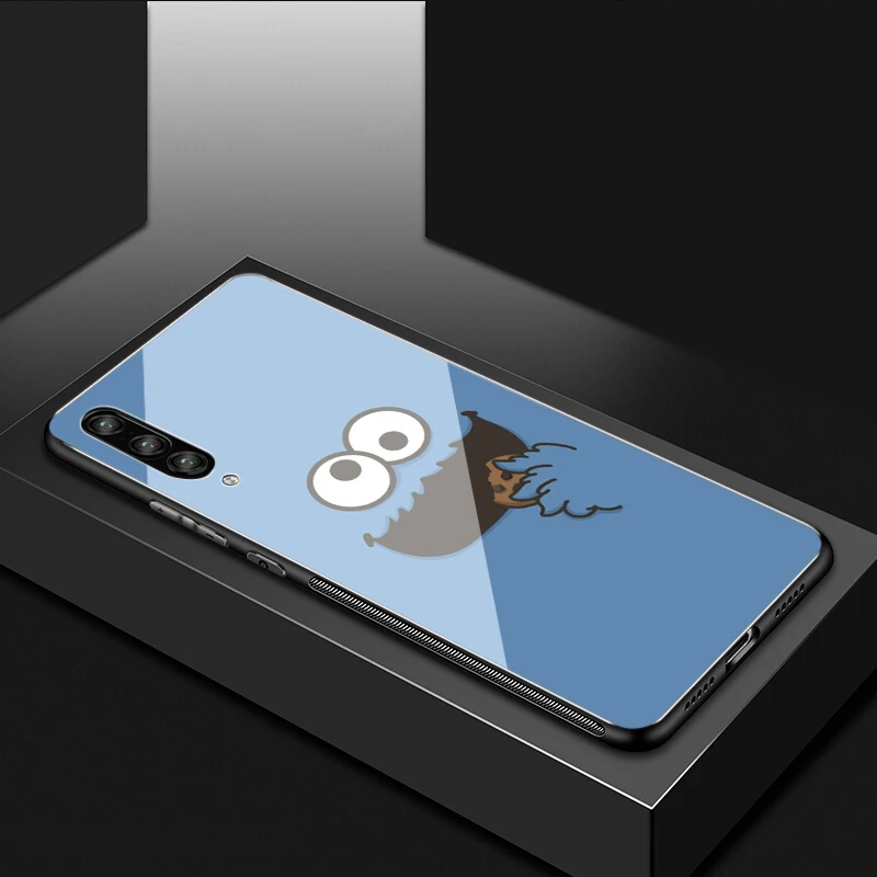 Стеклянный чехол Lavaza Elmo из ТПУ с изображением печенья монстра для Huawei Mate 20 P10 P20 P30