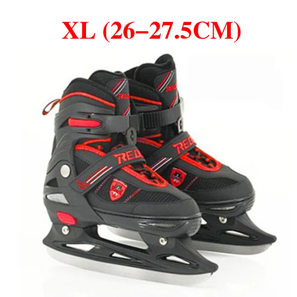 red ball size XL Коньки для коньков, обувь для трюков, для взрослых и детей, регулируемые коньки с шариковым лезвием, скоростные коньки, коньки для хоккея, нож для катания на коньках, спортивные, ID13 - Цвет: red ball size XL