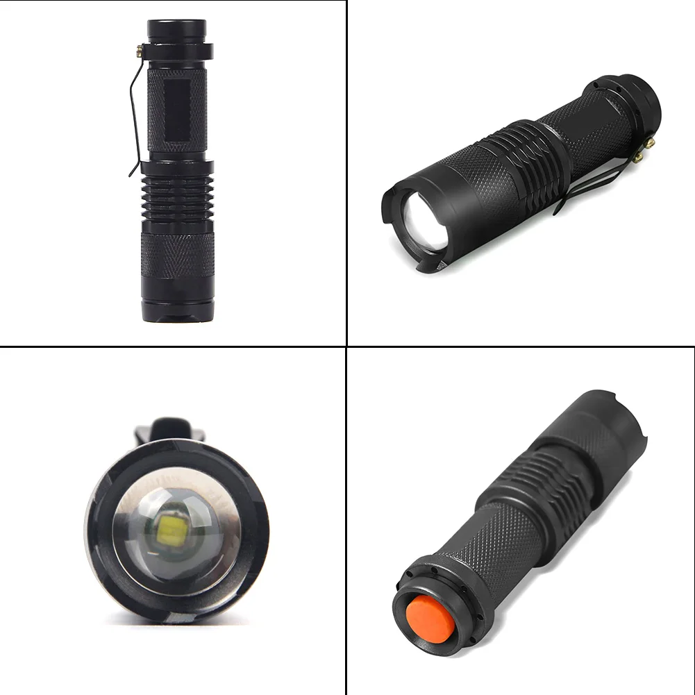 Водонепроницаемый 3 режима Мини светодиодный фонарик 2000lm регулируемый фокус