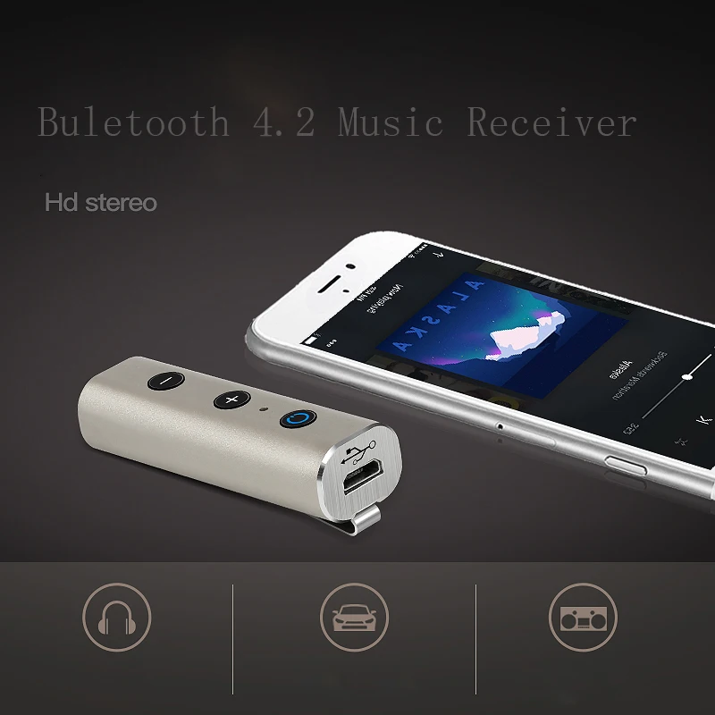 Беспроводной автомобильный ресивер с Bluetooth 3 5 мм разъем стерео аудио музыкальный