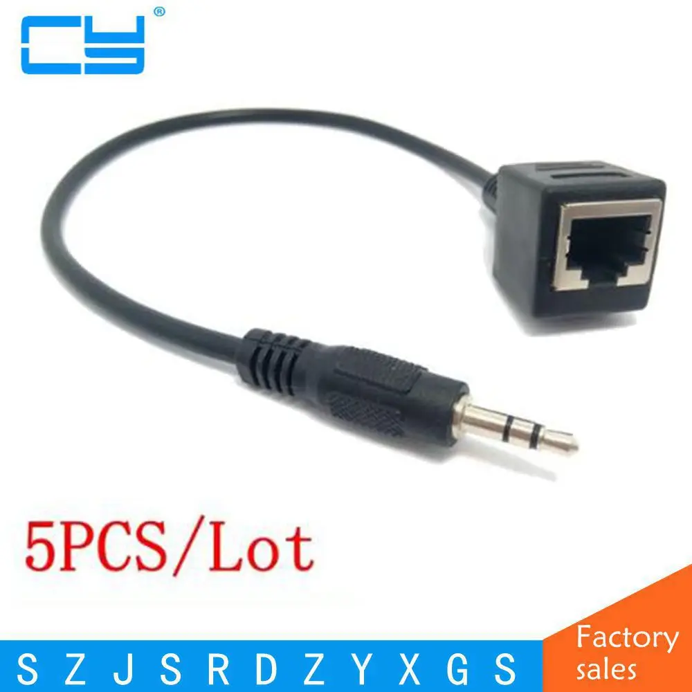 Сетевой адаптер 5 шт./лот RJ45 разъем мама к разъему DC3.5 кабель папа 3 для устройств с