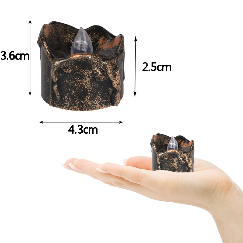 Поддельные черные светодиодные электронные свечи светильник с аккумулятором