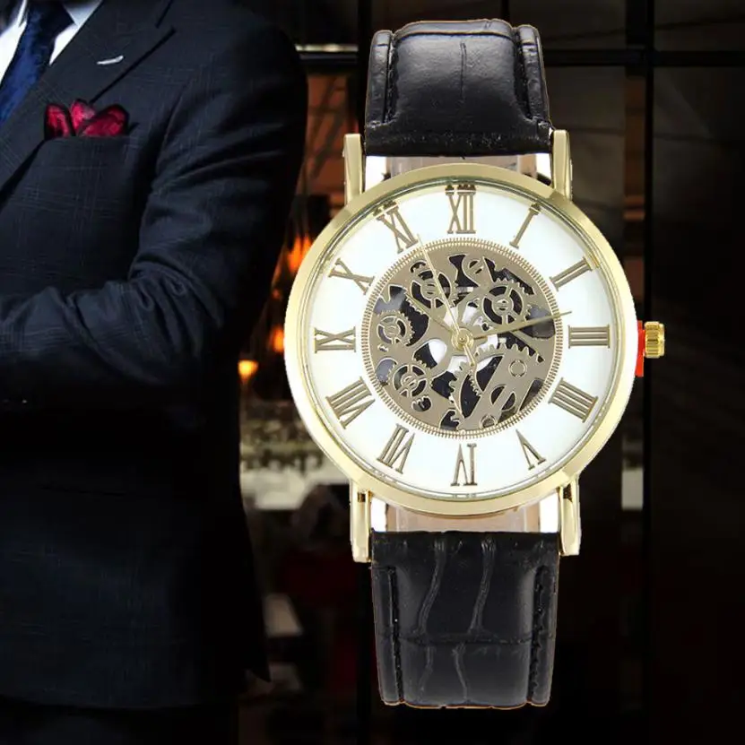 

Luxury Fashion Women Watches Brand Quartz Wristwatch Casual Clock Hollow Dial Analog Rome Watch Gift Watches Relojes Mujer #D