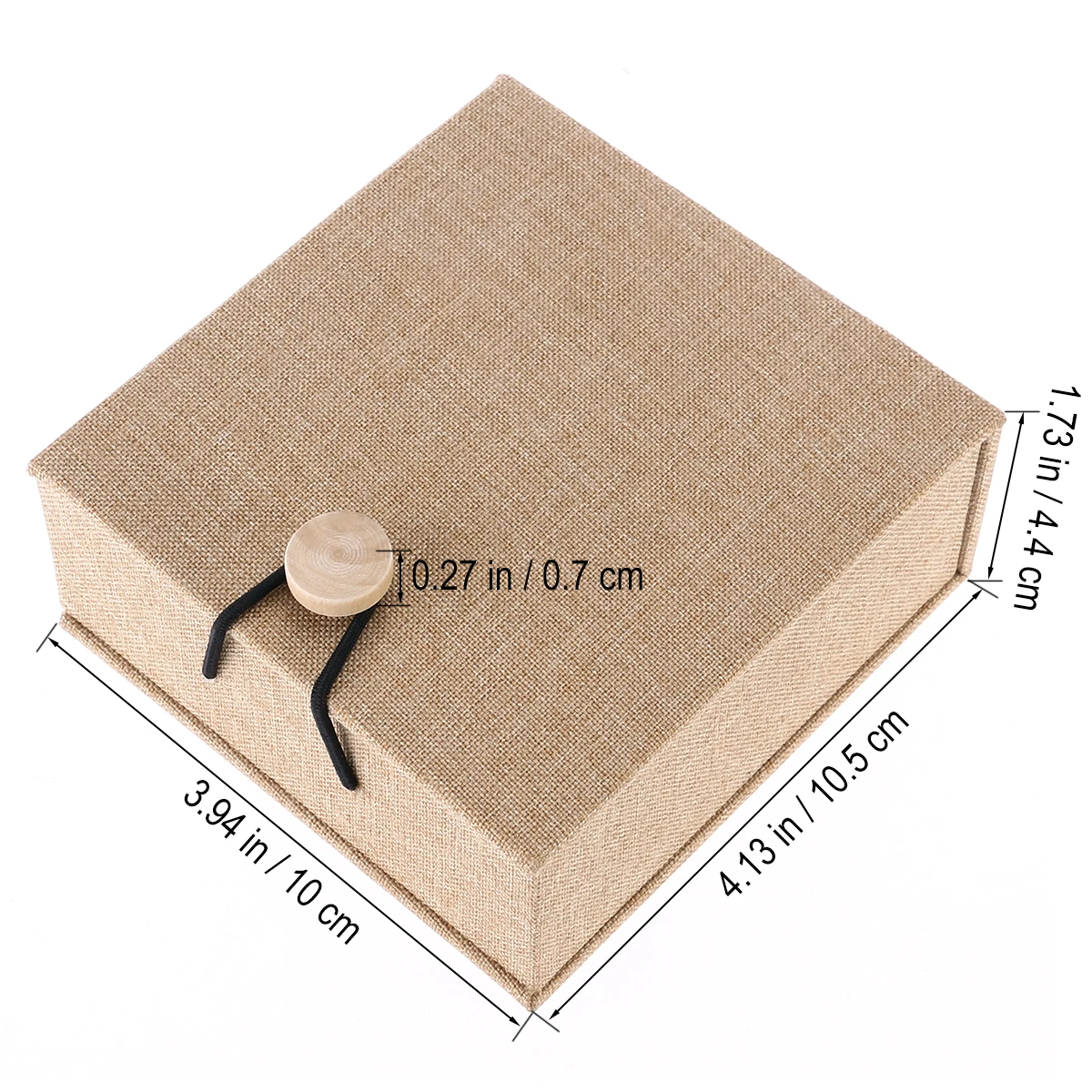 Деревянная Ювелирная Подарочная коробка деревенский Льняной браслет шкатулка