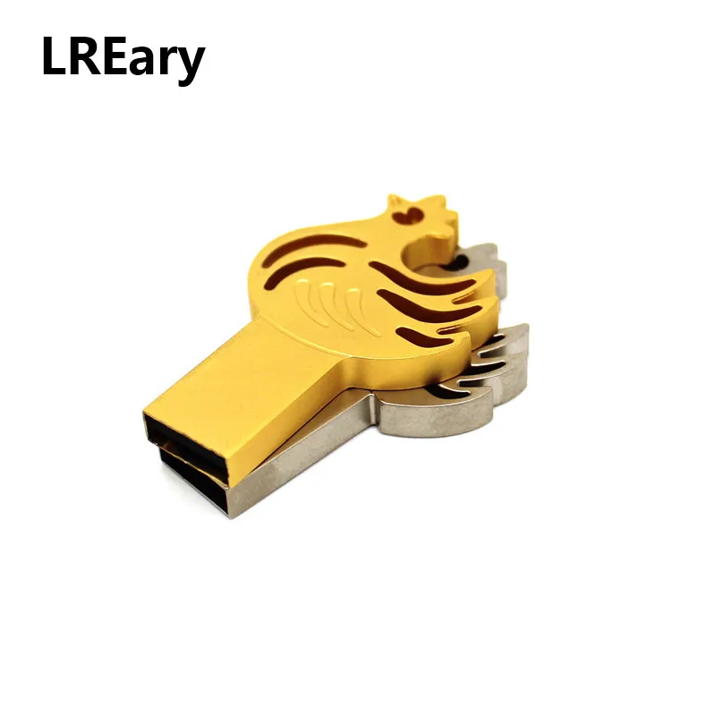 Новый модный металлический петух USB флэш накопитель карта памяти Ручка Флешка 4