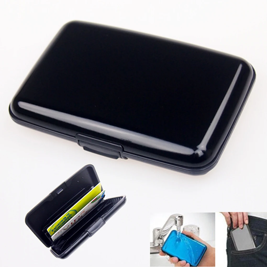 

Small Portable Hot Fashion Unisex Business Id Credit Card Holder Wallet Pocket Case Aluminum Alloy Card Box