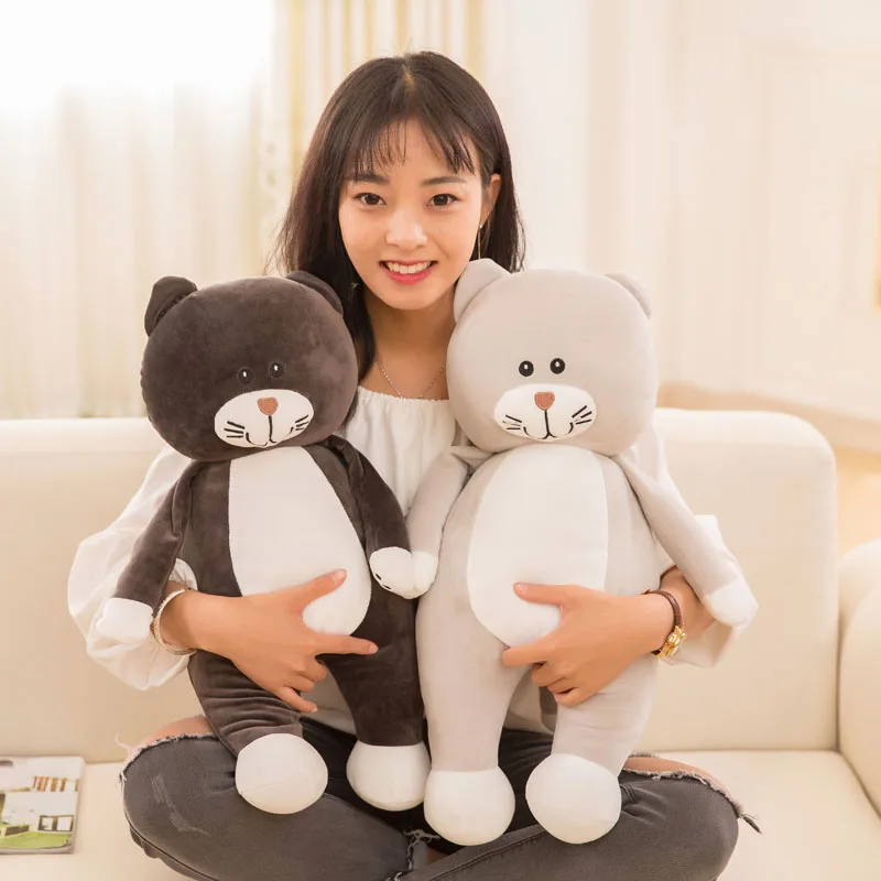 100 см Новый черный кошачьи подушки мягкие животные диванную подушку плюшевые