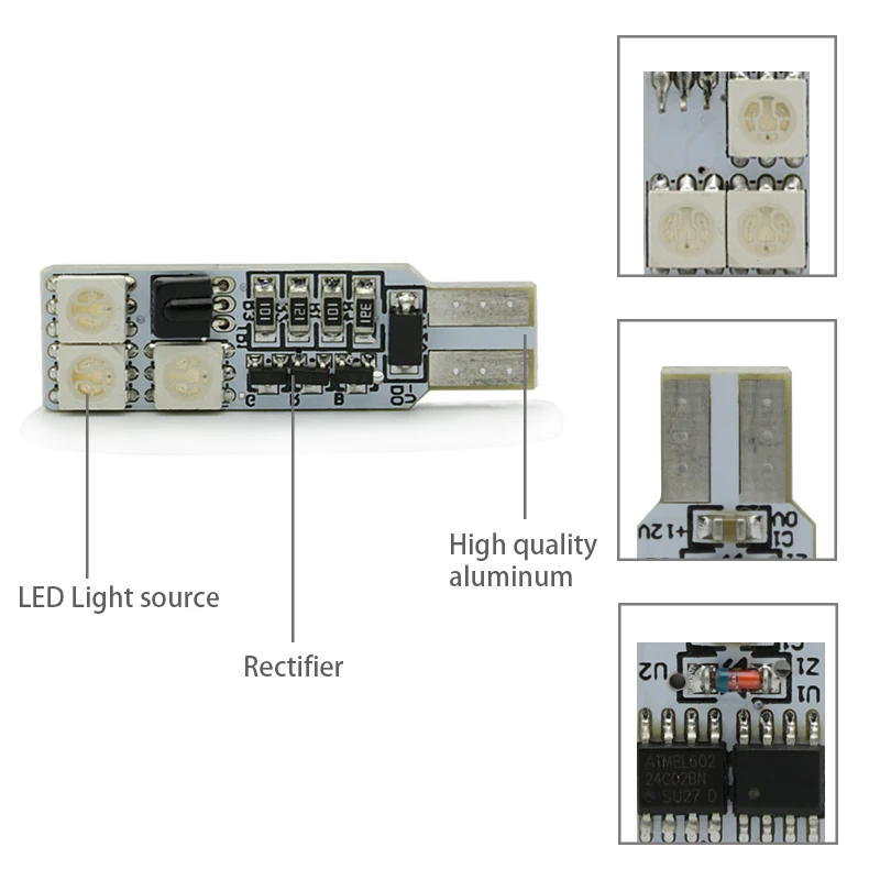 2 шт. RGB T10 W5W светодиодный Автомобильные фары с сигналами красного, зеленого и синего цвета с пультом дистанционного управления для Mercedes Benz amg w204 cla amg w204 w203 w211 w205 w124 w205 w210 GLK gla