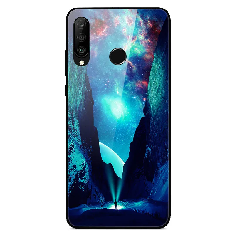 22 Для huawei P30 Lite чехол из закаленного стекла с принтом задняя крышка Жесткий чехол для Coque huawei P30 Lite чехол для телефона fundas P 30 лайт Pro - Цвет: 22