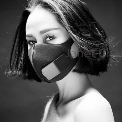 Умные черные маски с мини-вентилятором, анти-туман и дымка, PM2.5, Пылезащитная, дышащая, для мужчин и женщин