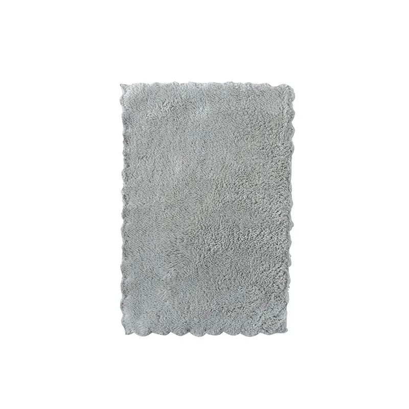 Light Grey 1 шт. Коралловая бархатная тряпка для кухонной посуды Высокоэффективная мягкая Абсорбирующая посуда супер микрофибра домашнее полотенце для уборки - Цвет: Light Grey