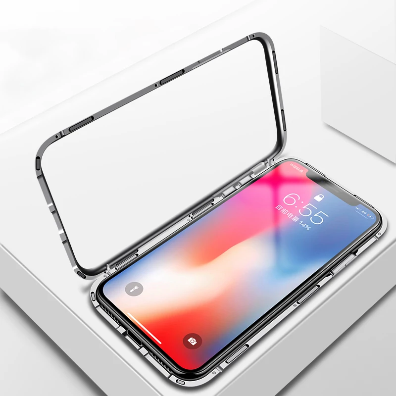 Магнитный адсорбционный чехол для iPhone X 10 Ultra телефона iphone 8 7 6 S Plus Роскошный