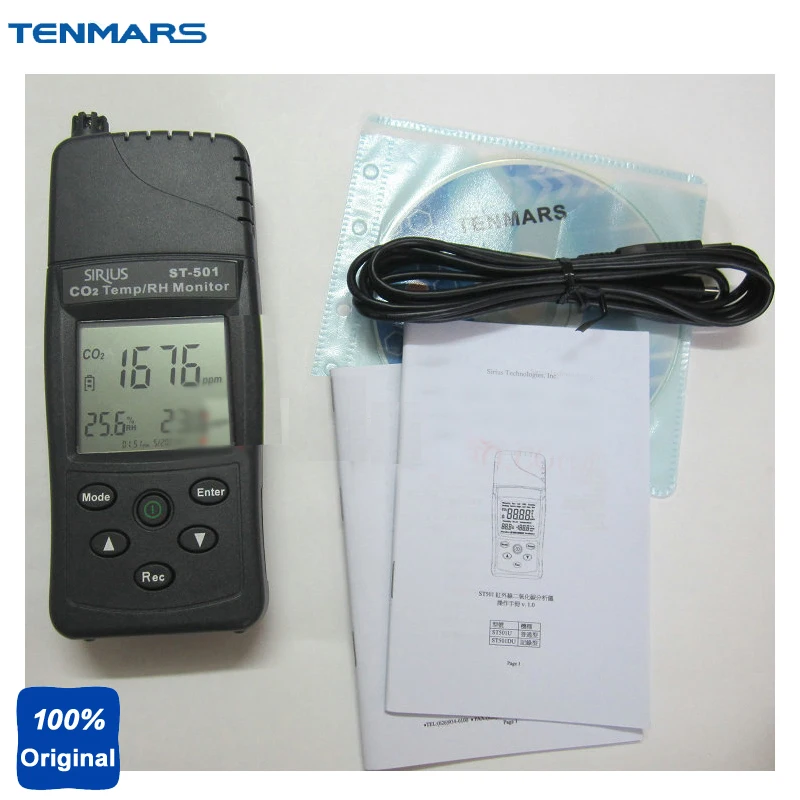 Инфракрасный газоанализатор CO2 датчик температуры и влажности ST501|co2 gas analyzer|gas