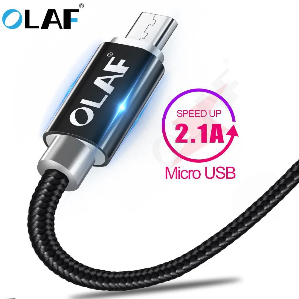 Кабель Micro USB OLAF 5 В 2 1 А кабель usb для быстрой зарядки Samsung S7 Xiaomi Huawei мобильных