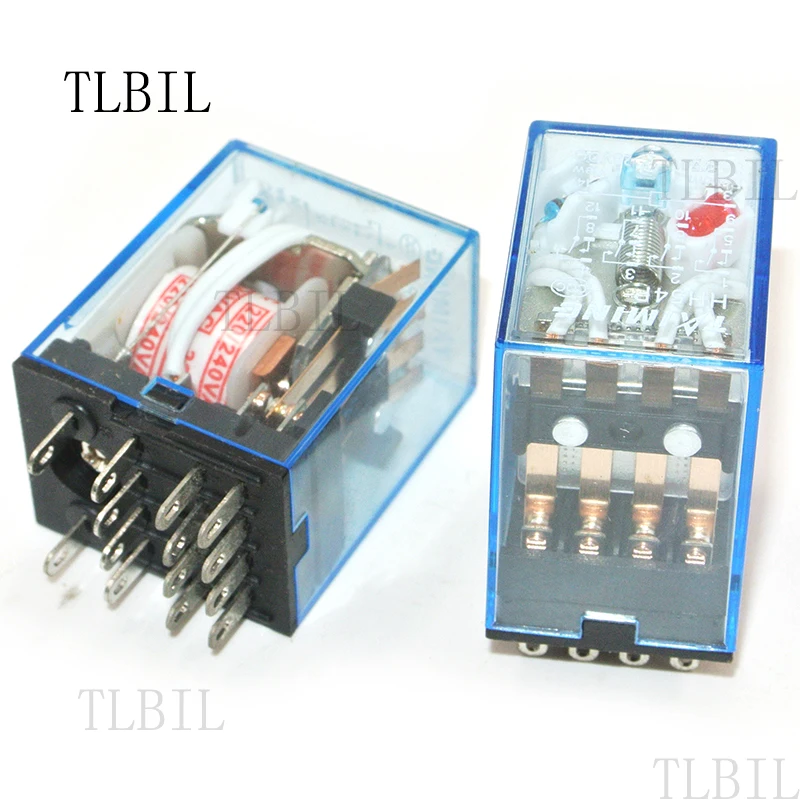 Светодиодный MY4 общего назначения реле 4pdt 14pins relais AC 220 В MY4NJ|general purpose relays|relay 4pdt4pdt