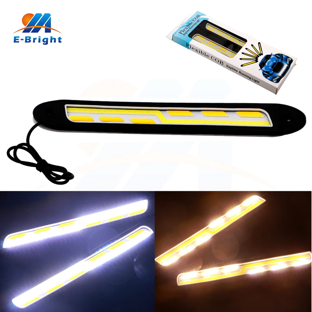 1 пара белый и желтый гибкий COB 56 SMD 560LM/за штуку Бесплатная доставка светодиодный