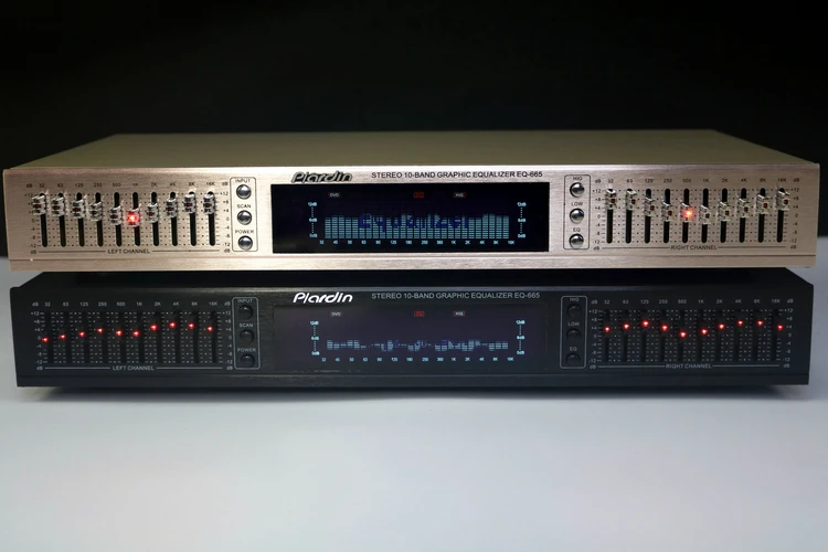 EQ-665 эквалайзер, обеспечивающий HI-FI Лихорадка дома эквалайзер двойной 10 полосный стерео ВЧ Альто регулировки баса с Bluetooth и Дисплей